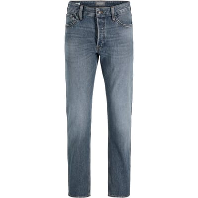 Jack & Jones blauwe heren jeans   Chris   Bleached wash wassing   Relaxed Fit   5-Pocket zakken   Knoopsluiting   Duurzaam   High waist Blauw 32/36