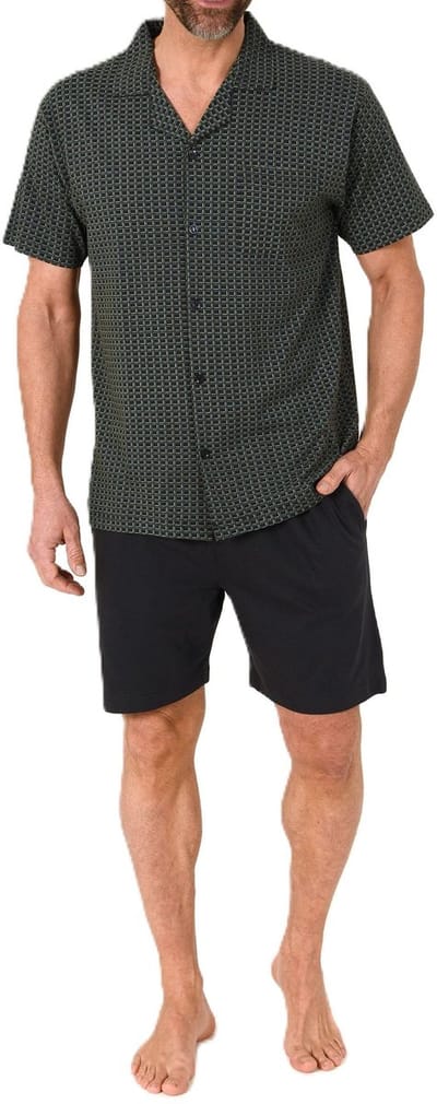 Normann herenpyjama met korte mouwen en knoopsluiting, ook in oversizes