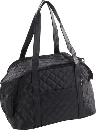 Draagtas hond – Draagtas kat – Flamingo Merida Zwart – 41 x 21 x 27 cm – ventilatiegaas – ritssluiting – uitneembare bodem – opbergvak – veiligheidsriem – reistas hond & reistas kat
