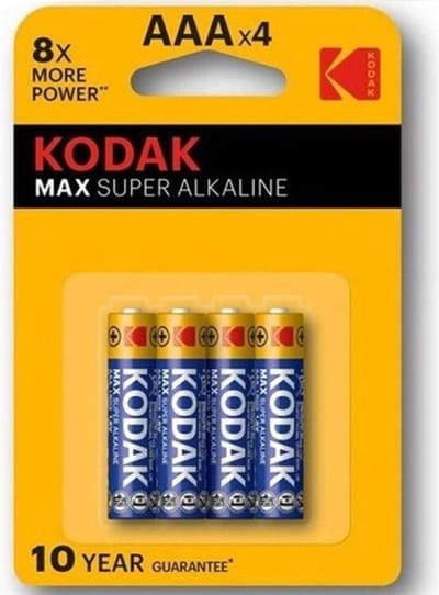 Kodak Max Super Alkaline Battery Aaa Lr03 Blister * 4 | KODAK