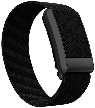 Nylon bandje - geschikt voor WHOOP 4.0 - elastische band met houder - zwart
