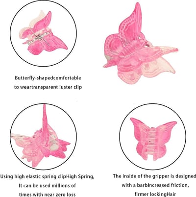 MONTKIARA 50 stuks vlinderhaarspelden, mini-haarspelden, klauwen, vlinderhaarspeld, klauwen, haarclips voor dames, meisjes, kinderen, haarsieraden
