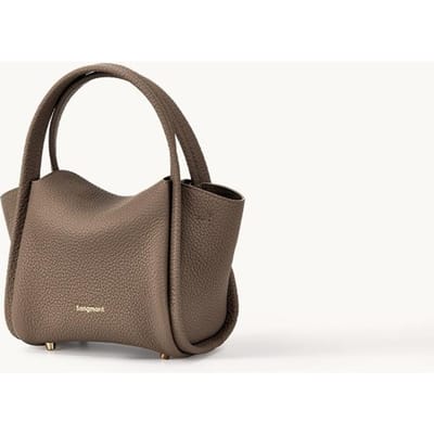 Songyuan Bao Bag Mini Groentemand Bovenste Laag Leer Handvat Crossbody Mini Mobiele Telefoon Tas gray