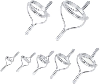 Dailygoods- Hengelgidsen RVS Dubbele Voet - 7 Stuks - Roestvrij Staal - Stabiliteit - Geschikt voor Zee- en Zoetwater - Soepele Lijngeleiding - Hengelonderdelen