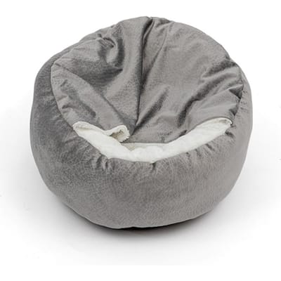 Klein Hondenbed Kalmerende Hondenbedden & Kattenholbed met Kap Pluche Donzig Kattenbed voor Binnen 50cm
