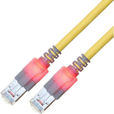 EasyLan S/FTP DualBoot LED Kabel Cat.6 (Class E), LSOH, geel, 25 m