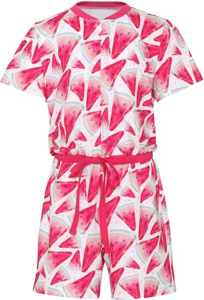 Merry Style – Korte Meisjespyjama – Amarant/watermeloen – 110-116 - MS-MS10-267-PJ