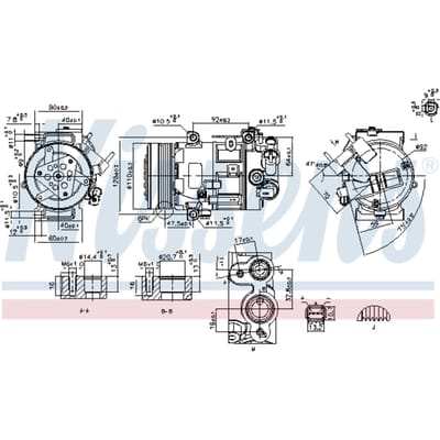 Compressor, airconditioner NISSENS 890420