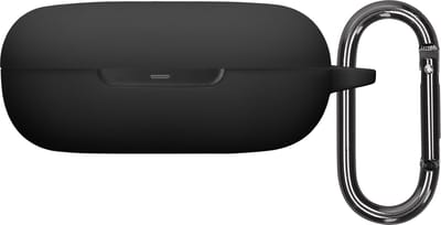 kwmobile cover voor oordopjes case - geschikt voor Shokz OpenFit 2 T920 - Trendy beschermhoes draadloze oordopjes in zwart