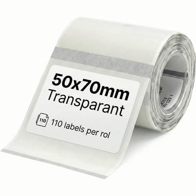 Niimbot - Labels/Etiketten B21/B1/B31/B3S/K3 - 50x70mm - 110 vellen - Transparant