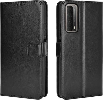 Portemonnee Book Case Hoesje + 2x Screenprotector Glas Geschikt voor: Huawei P Smart 2021 -  roze