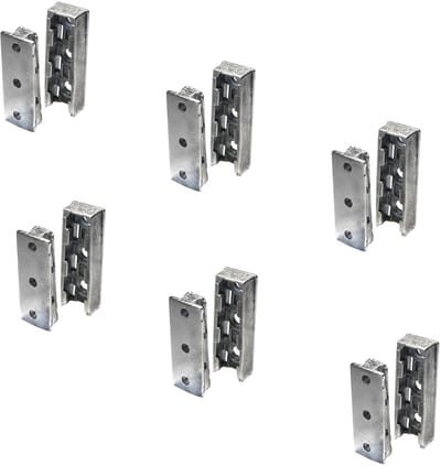 SOTECH Set van 6 Verbindingsbeslag SOLID van metaal, Beslag voor bedden, meubel & metalen constructie Kastverbinder Meubelverbinder Draagvermogen tot 250 kg