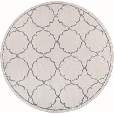 Muratap Berlin outdoor vloerkleed binnen en buiten laagpolig tapijt tuin - 120 cm rond