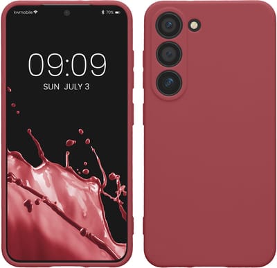 kwmobile telefoonhoesje geschikt voor Samsung Galaxy S23 - Hoesje voor smartphone - Precisie camera uitsnede - In donkerroze