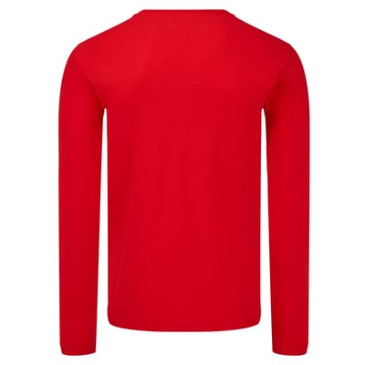 Fruit of the Loom Heren Iconic 150 Classic T-shirt met lange mouwen (Rood)
