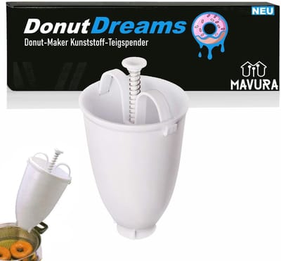 Donut Maker - Deegdispenser Bakvorm - Mini Donuts Bakken - Eenvoudige Bediening - 4D x 9.6B x 18H cm - Wit