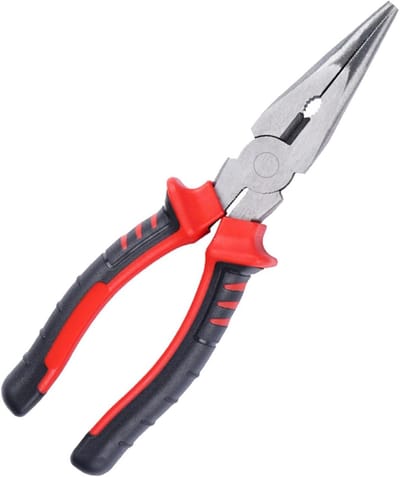 Draadstripper Tang - Krimptang Stripgereedschap - Elektrisch Werk - Multifunctioneel Ontwerp - Universele Maten - Zwart Rood
