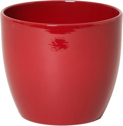 Floran Bloempot Boule - rood - keramiek - 10 x 12 cm - plantenpot