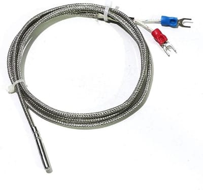 Temperatuursensor sonde - Thermokoppel K-type - Temperatuur meten - Waterdicht roestvrij staal - 4x30mm - Zilver