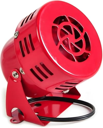 Alarmsirene Metaal - Signaalhoorn Zoemer - Diefstal Preventie - Continu Geluid - 10 x 5 x 8 cm - Rood
