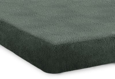 Eleganzzz Hoeslaken 200 gr/m2 Hoogwaardig Teddy Pluche 35cm Hoekhoogte - Bottle Green - 140x200 - Hoeslakens - Tweepersoons - Fluffy Hoeslaken
