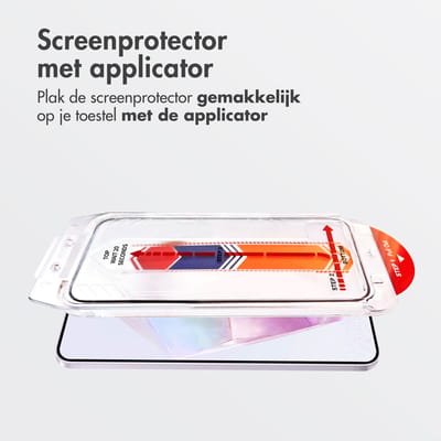 Accezz Screen Protector - Geschikt voor Samsung Galaxy A35 - Glas Screenprotector met Anti-dust Applicator