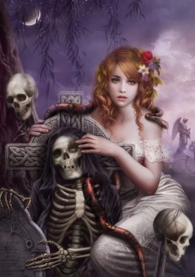 Grafika puzzel Memento Mori - legpuzzel 1500 stukjes fantasie.