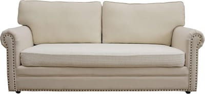 Bankhoes Kussen - Zitbank Overtrek - Bank Beschermen - Elastische Band - 95-135 cm - Crèmewit