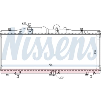 Radiator, motorkoeling NISSENS 61671