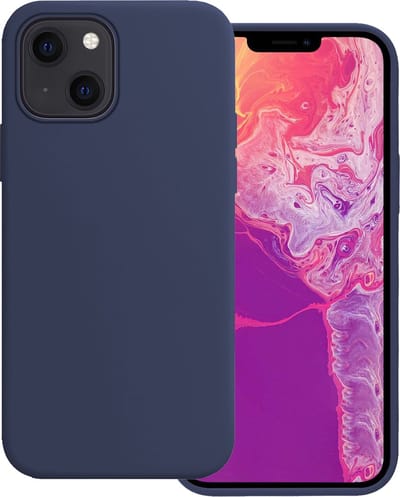 Hoesje Geschikt voor Apple iPhone 14 - Sterk & Shockproof - Hoes Cover - Siliconen Case - Donkerblauw
