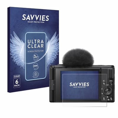 Savvies - Screenprotector voor Sony ZV-1F - Folie Beschermfolie transparant 6 Stuks