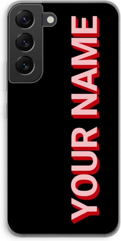 Gepersonaliseerd - Case Company® - Hoesje geschikt voor Samsung Galaxy S22 hoesje - Namecase - Soft Cover Telefoonhoesje - Bescherming aan alle Kanten en Schermrand