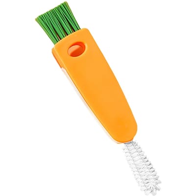 Brosse de nettoyage miniature 3 en 1 Poils Denses Nettoyeurs de rainures de couvercles de tasses Outils de nettoyage de crevasses de tasses pour