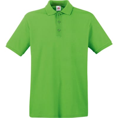 Fruit Of The Loom Premium Heren Poloshirt Met Korte Mouwen (Lime)