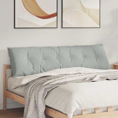 vidaXL - Rugkussen - Lichtgrijs - 180 - x - 50 - cm - Corduroy - stof