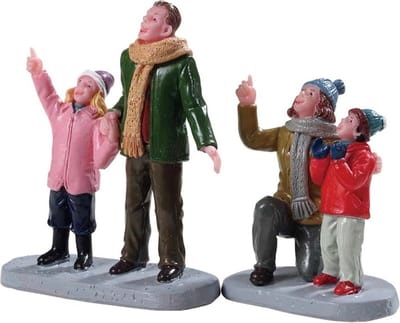 Lemax - 'People Admiring Fireworks' - Figuur
