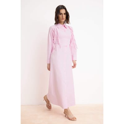 Marineblauwe platte maxi-jurk voor dames, lange casual/dagelijkse A-lijn jurk met hijab