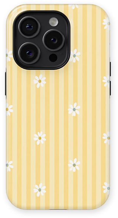 DripCase Hoesje geschikt voor iPhone 14 Pro | Happy Stripes Motief | Magnetisch Opladen | 2-in-1 Ontwerp | Vrolijke Backcover geschikt voor iPhone 14 Pro Lemon Sorbet