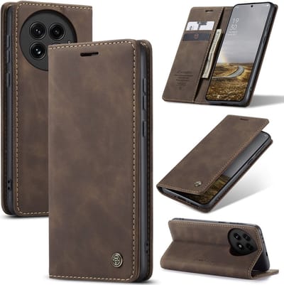 CaseMe Hoesje - Geschikt voor OnePlus 13 Hoesje - CaseMe 013 Book Case - Donkerbruin