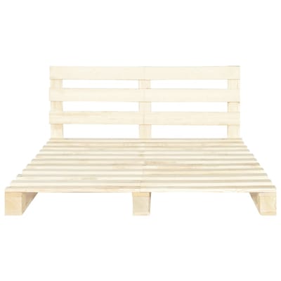 vidaXL - Bedframe - pallet - massief - grenenhout - 160x200 - cm