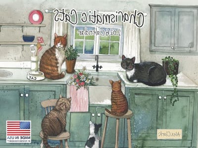 Kat Kalender 2026 - Maandkalender Katten - Huis Organiseren - Lokaal Gedrukt - 31.8 x 47 cm - Multicolor