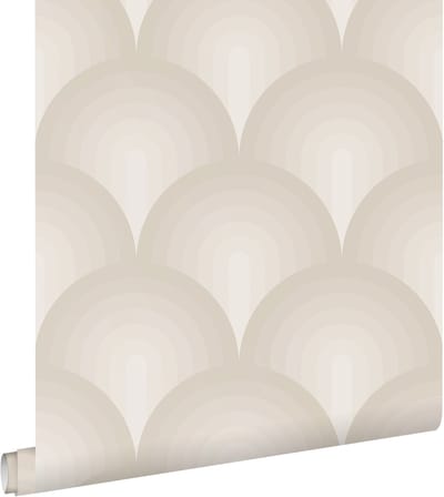ESTAhome behang 3D-motief warm grijs - 50 x 900 cm - 131118