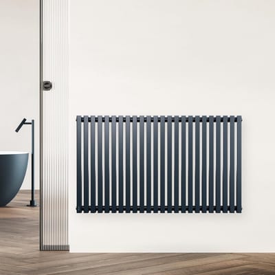 Verticale Radiator - Paneelradiator Middenaansluiting - Ruimte Verwarmen - Modern Stalen Design - 100 x 63 cm - Antraciet