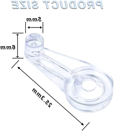 Transparante Glashouders Clips - 25 Stuks voor Spiegels, Glazen Planken en Kastdeuren met Schroeven (C, 3.5 x 16 mm)