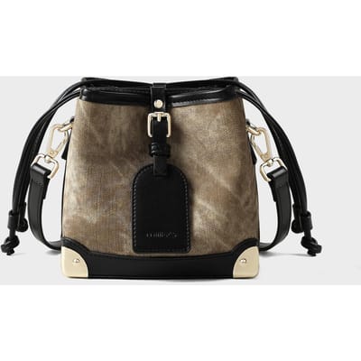 Tassen voor Dames in Lente en Zomer Nieuwe Stijl Olieverf Tentoonstellingsruimte Emmer Tas High-end Stijl Schoudertas Crossbody Tas black