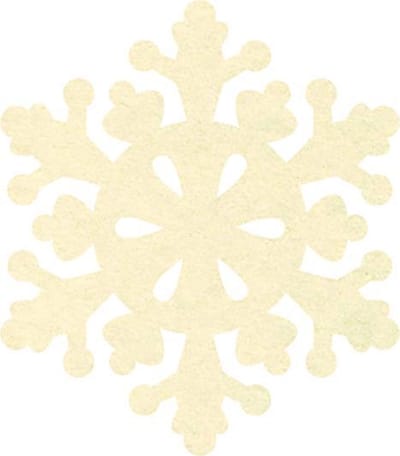 Sneeuwvlok 2 vilt onderzetters - Creme - 6 stuks - ø 9,5 cm - Kerst onderzetter - Tafeldecoratie - Glas onderzetter - Cadeau - Woondecoratie - Tafelbescherming - Onderzetters voor glazen - Keukenbenodigdheden - Woonaccessoires - Tafelaccessoires