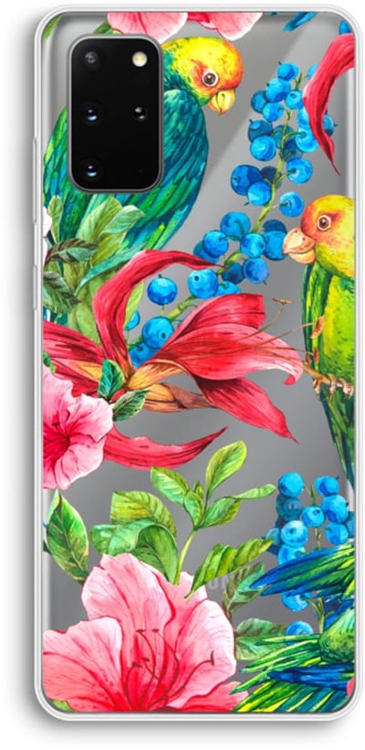 Case Company® - Hoesje geschikt voor Samsung Galaxy S20 Plus hoesje - Papegaaien - Soft Cover Telefoonhoesje - Bescherming aan alle Kanten en Schermrand