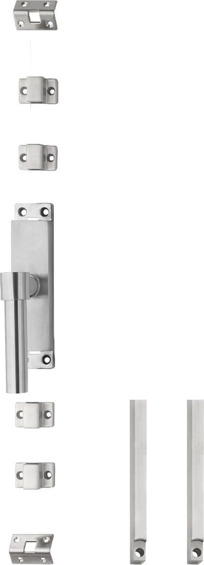 Intersteel Kruk-espagnolet links L-recht met stangenset 2x 1245 mm rvs geborsteld
