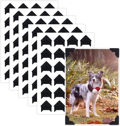 Zelfklevende Fotostickers voor Album en Scrapbook - 120 Stuks Zwarte Hoekstickers voor Creatieve Projecten