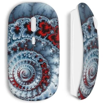 Souris Sans Fil - MANIACASE - Design Style - Couleur Bleu - Clé USB Wifi - Compatible Mac et PC